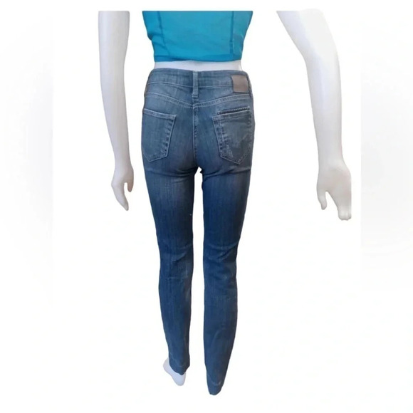 MAC Ashley Distressed Medium Wash Skinny Jeans Size 34 - Picture 5 of 12